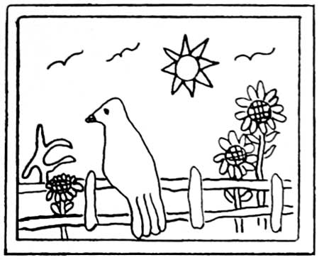 Crow and Sunflowers